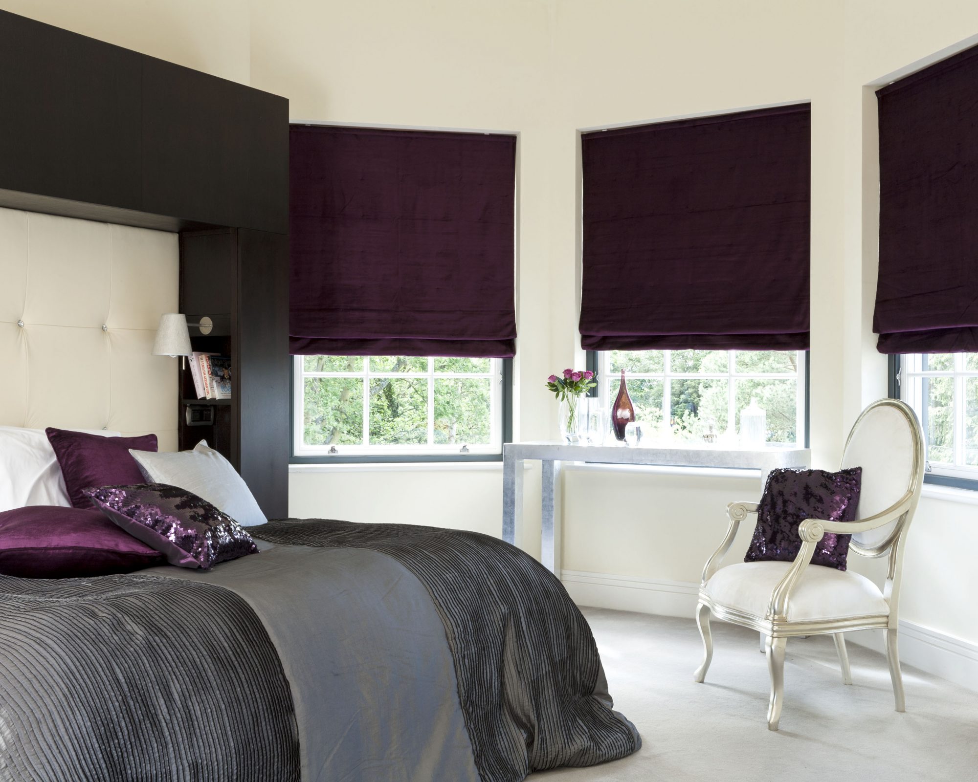 Roman Blinds in bedroom