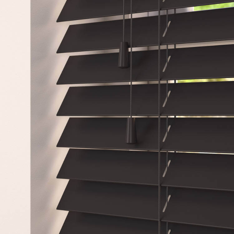 black venetian blind