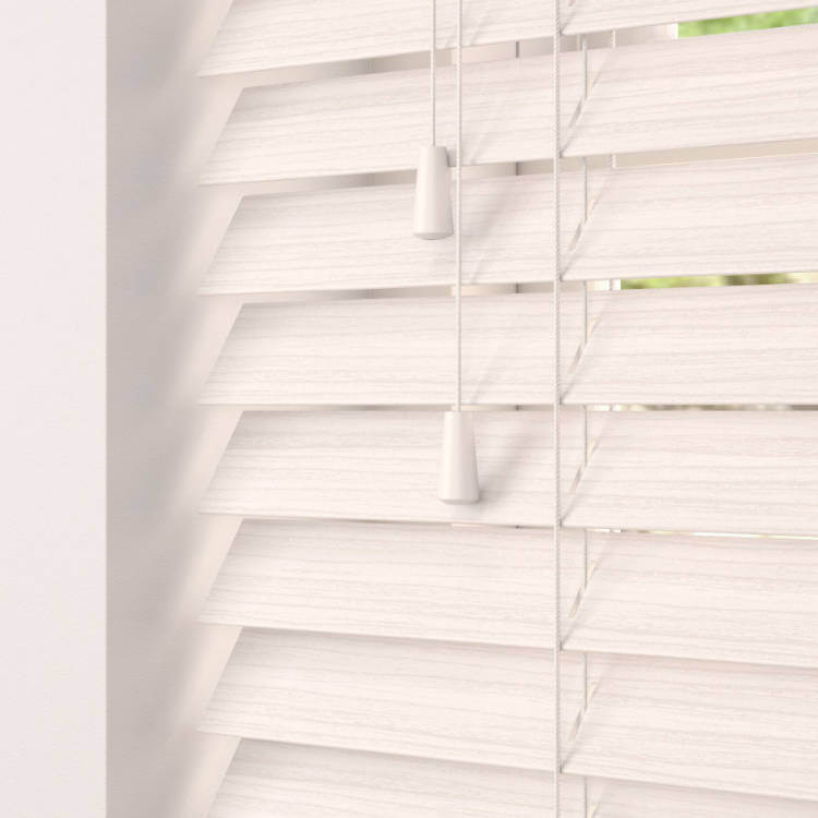 white venetian blinds