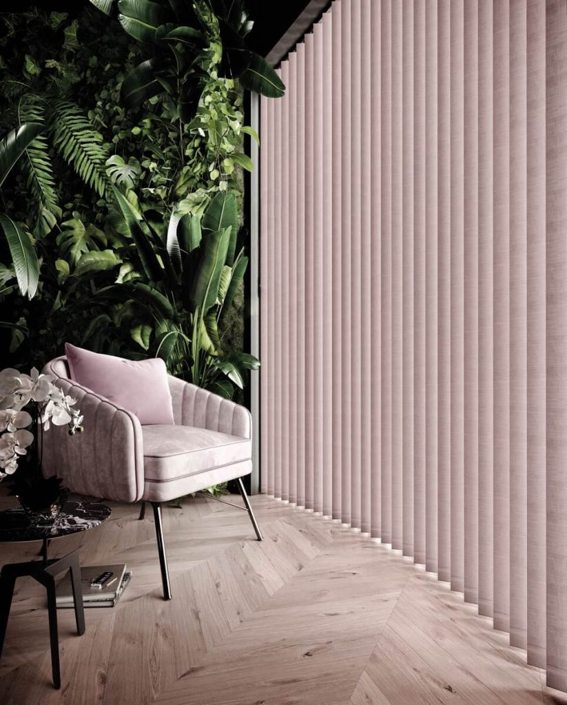 pink vertical blinds